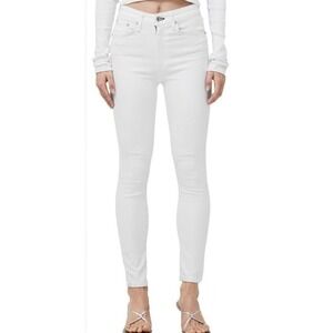 Women's Rag & Bone High Rise Skinny Jeans 25 Crisp White Stretch Denim